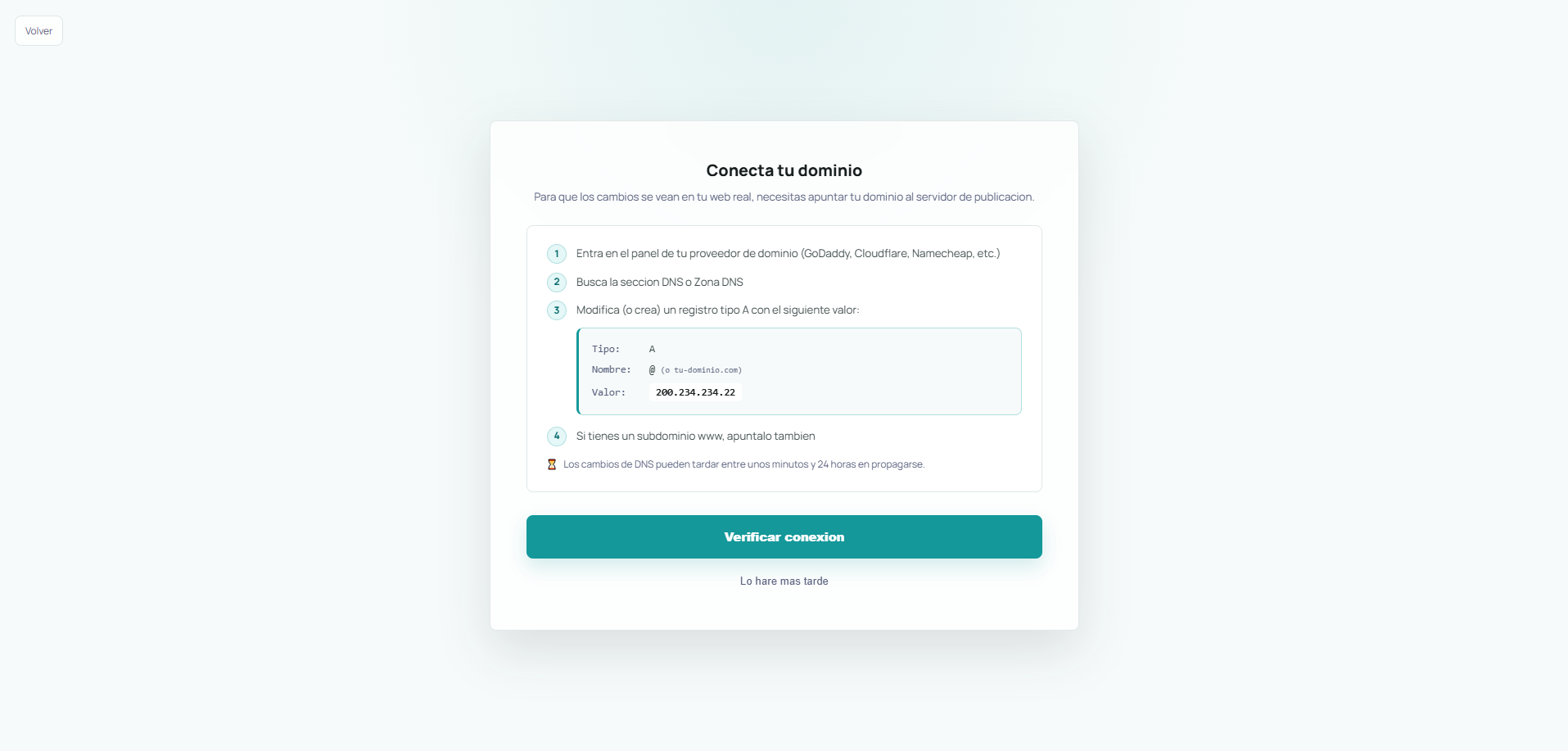 Flujo de configuración de Origintune para agencias